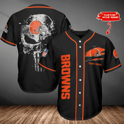 LIMITED EDITION - NEW CUSTOMIZED NFL29 CLB CLEVELAND BROWNS BASEBALL JERSEY