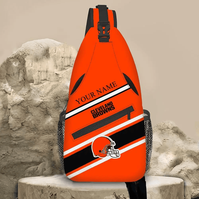 LIMITED EDITION - NEW CUSTOMIZED NFL29 CLB CLEVELAND BROWNS SLING BAG