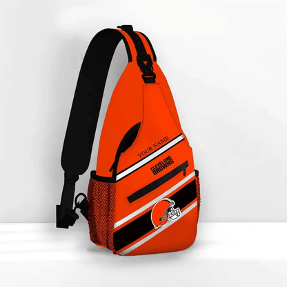 LIMITED EDITION - NEW CUSTOMIZED NFL29 CLB CLEVELAND BROWNS SLING BAG
