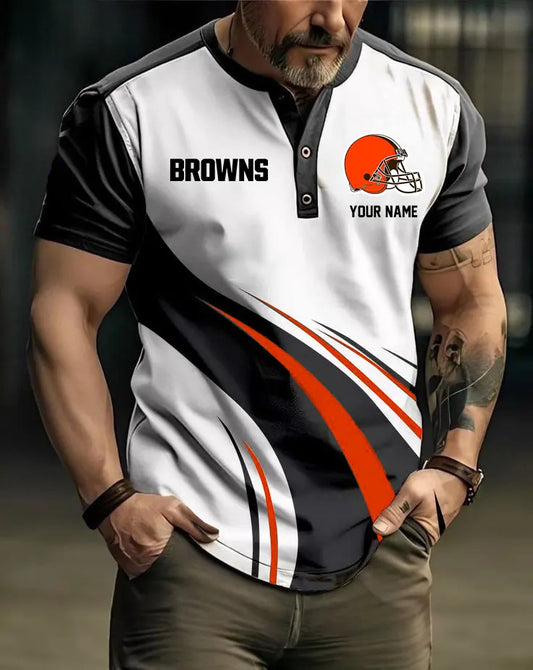 LIMITED EDITION - NEW CUSTOMIZED NFL29 CLB CLEVELAND BROWNS POLO SHIRT