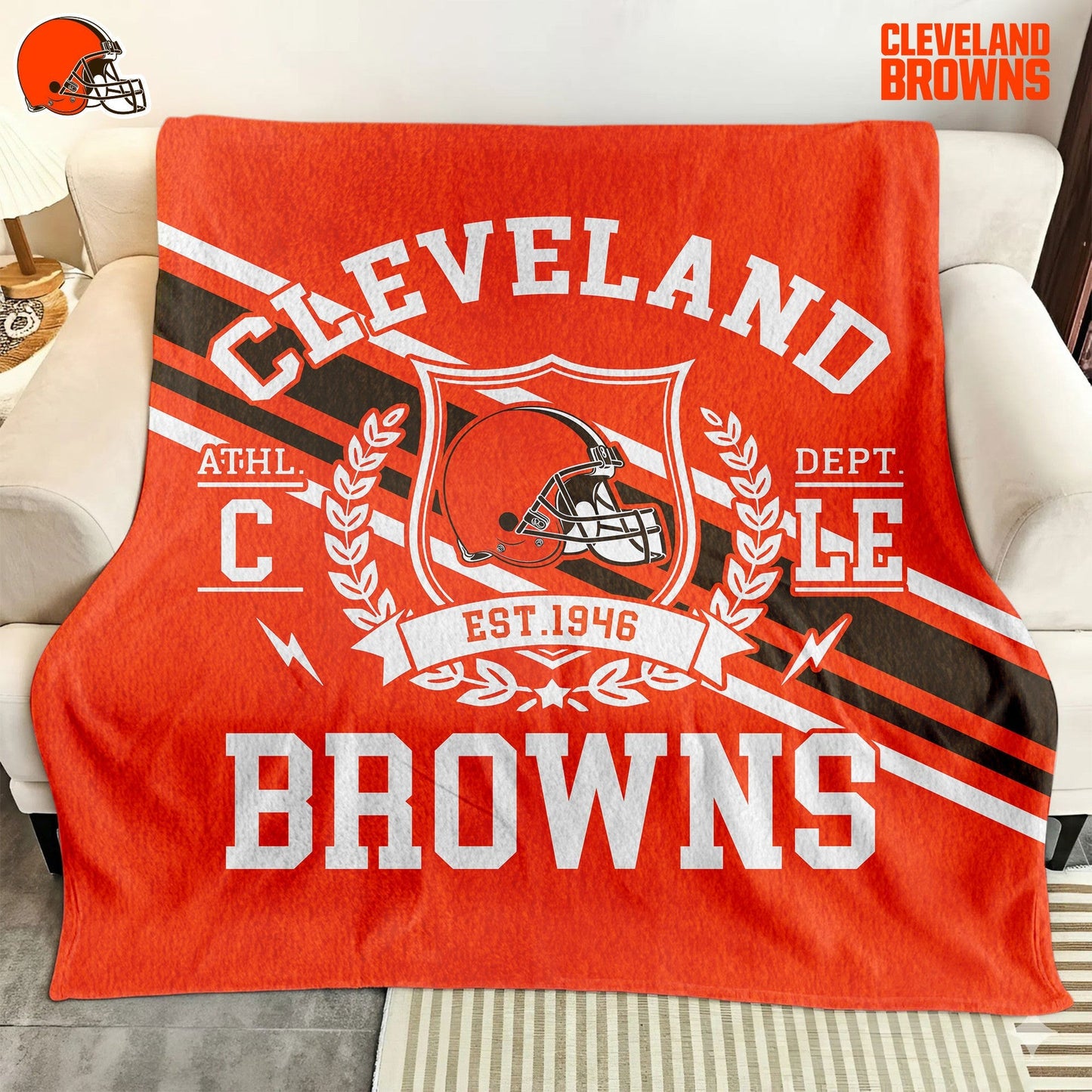 LIMITED EDITION - NEW CUSTOMIZED NFL29 CLB CLEVELAND BROWNS NORMAL & FLEECE BLANKET