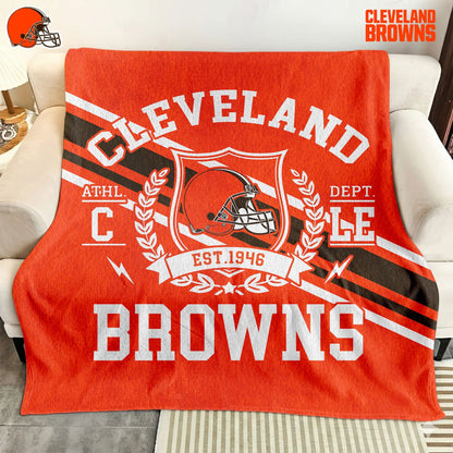 LIMITED EDITION - NEW CUSTOMIZED NFL29 CLB CLEVELAND BROWNS NORMAL & FLEECE BLANKET