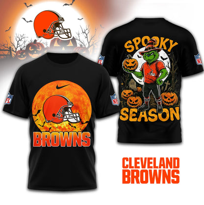 LIMITED EDITION - NEW CUSTOMIZED NFL29 CLB CLEVELAND BROWNS x SPOOKY SEASON T-SHIRT, HOODIE, ZIP HOODIE