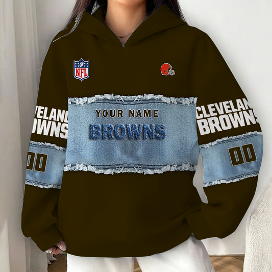 LIMITED EDITION - NEW CUSTOMIZED NFL29 CLB CLEVELAND BROWNS UNISEX HOODIE