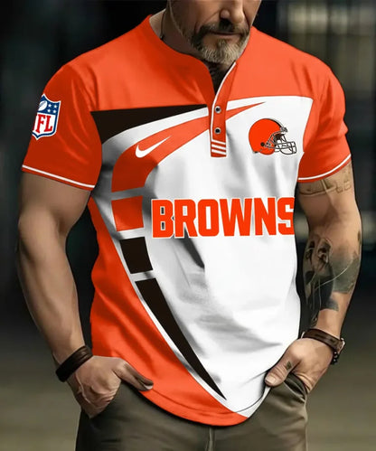 LIMITED EDITION - NEW CUSTOMIZED NFL29 CLB CLEVELAND BROWNS POLO SHIRT