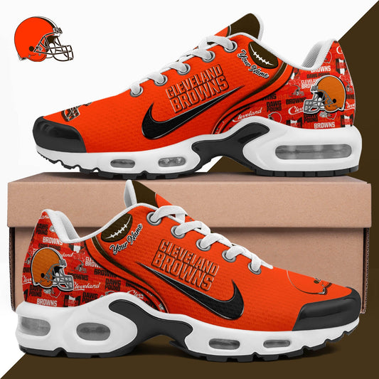LIMITED EDITION - NEW CUSTOMIZED NFL29 CLB CLEVELAND BROWNS UNISEX AIR MAX PLUS SNEAKERS