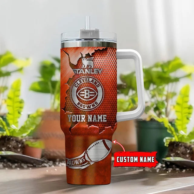 LIMITED EDITION - NEW CUSTOMIZED NFL29 CLB CLEVELAND BROWNS TUMBLER CUP