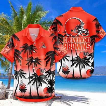 LIMITED EDITION - NEW CUSTOMIZED NFL29 CLB CLEVELAND BROWNS UNISEX HAWAIIAN SHIRT & SHORTS SET