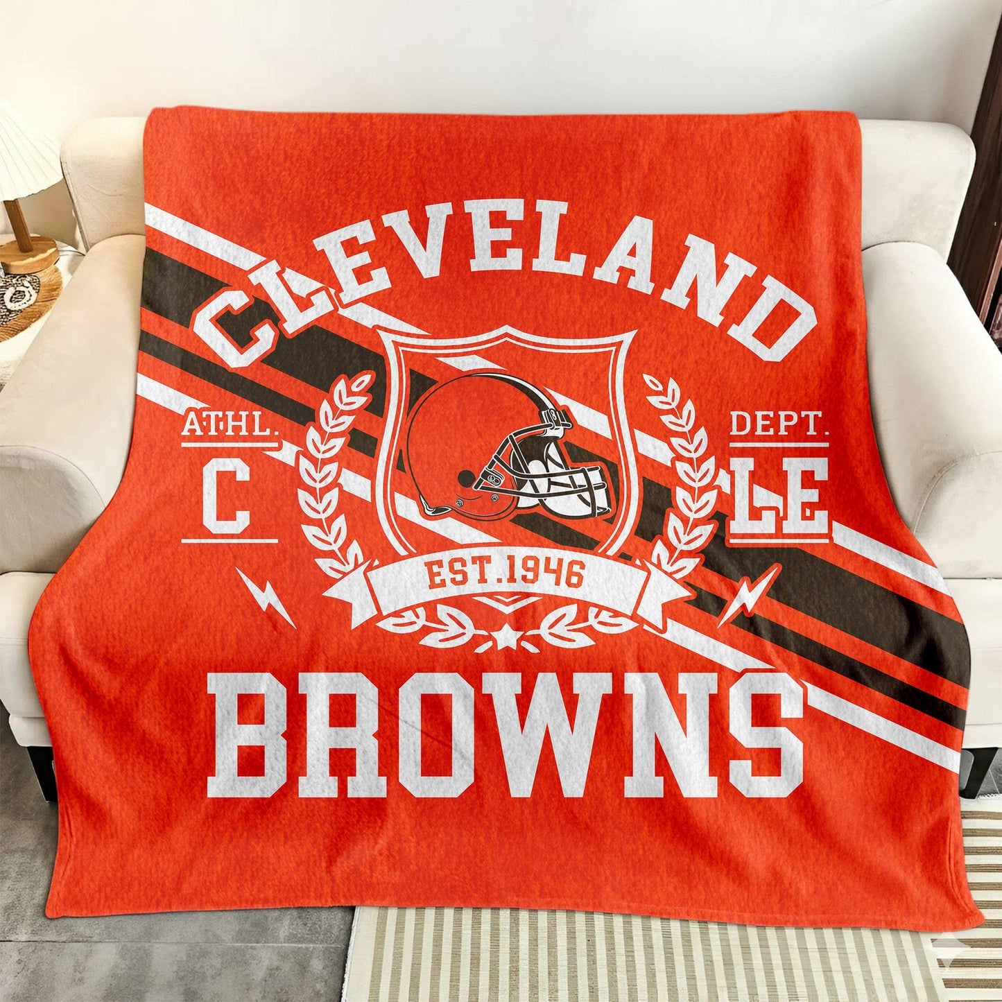 LIMITED EDITION - NEW CUSTOMIZED NFL29 CLB CLEVELAND BROWNS NORMAL & FLEECE BLANKET