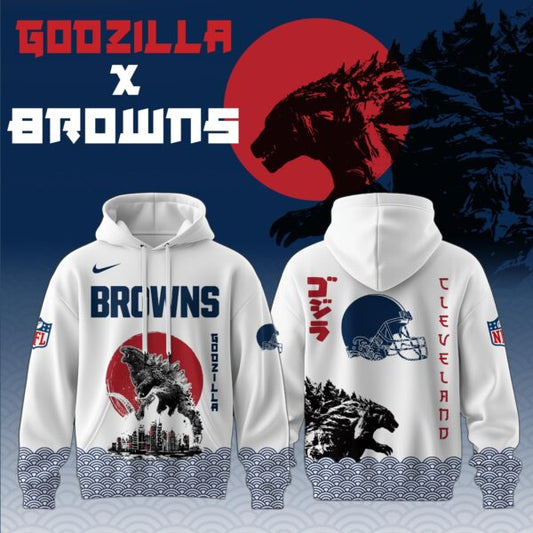 LIMITED EDITION - NEW CUSTOMIZED NFL29 CLB CLEVELAND BROWNS x GODZILLA T-SHIRT, HOODIE, ZIP HOODIE