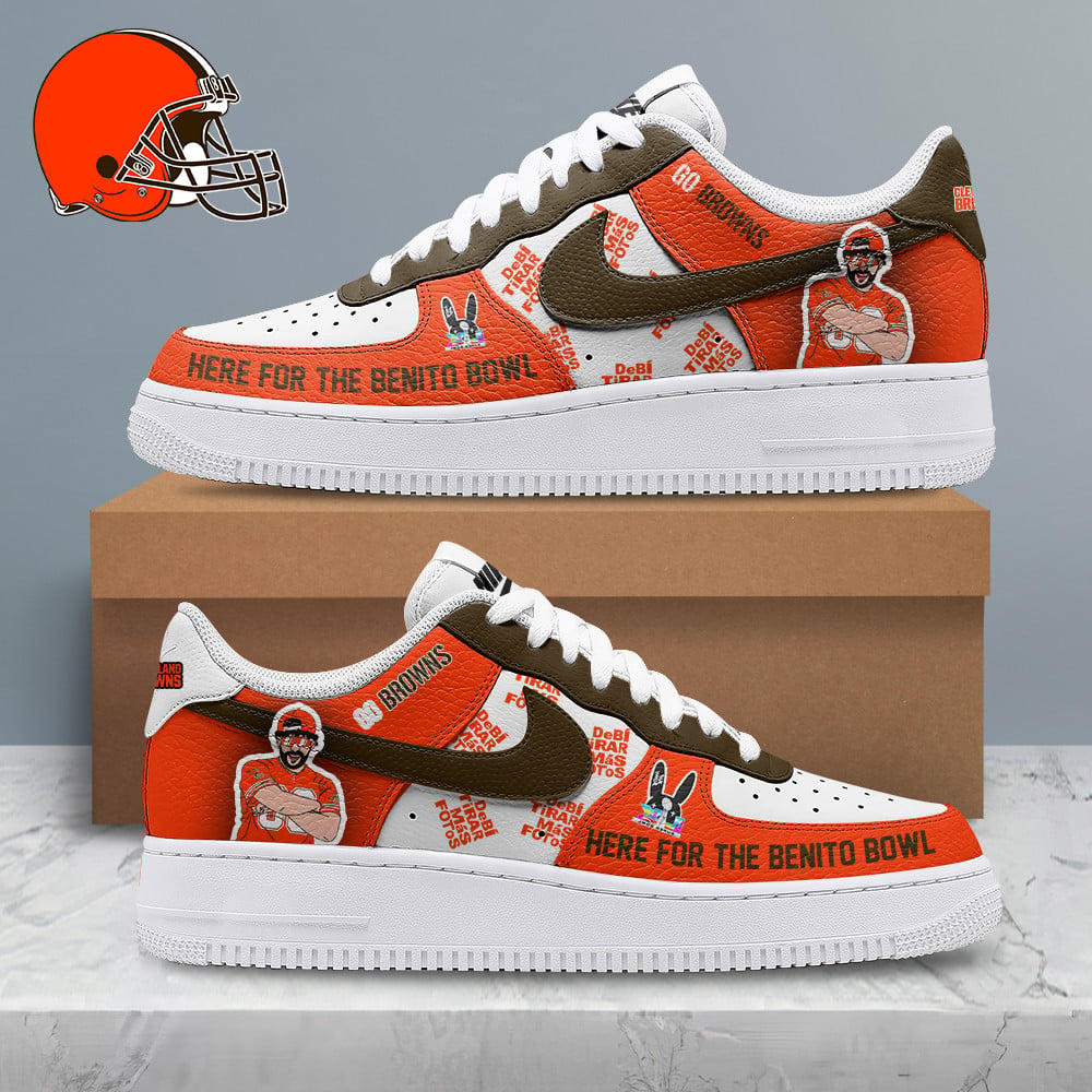 LIMITED EDITION - NEW CUSTOMIZED NFL29 CLB CLEVELAND BROWNS SUPER BOWL HALFTIME SHOW AF1 SHOES