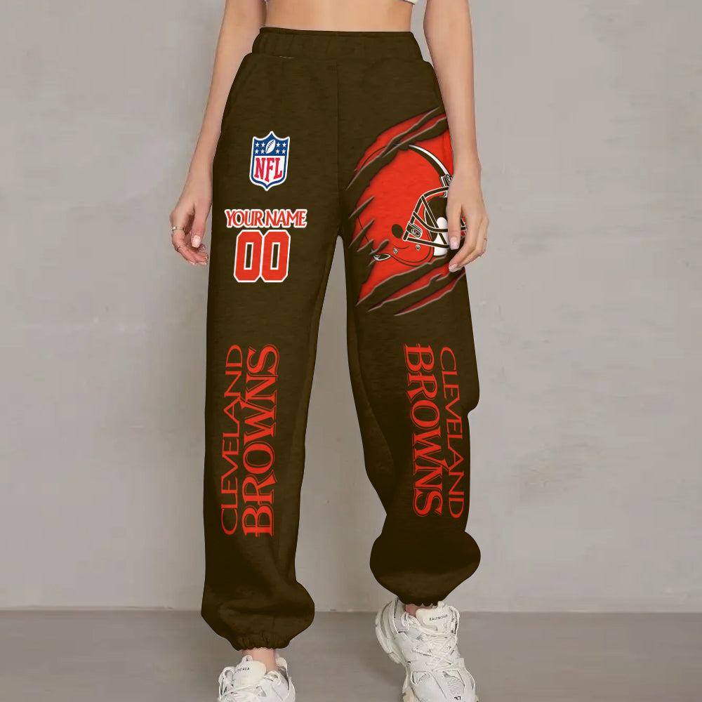 LIMITED EDITION - NEW PREMIUM NFL29 CLB CLEVELAND BROWNS UNISEX LONG PANTS