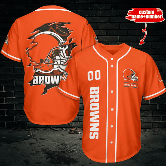 LIMITED EDITION - NEW CUSTOMIZED NFL29 CLB CLEVELAND BROWNS BASEBALL JERSEY