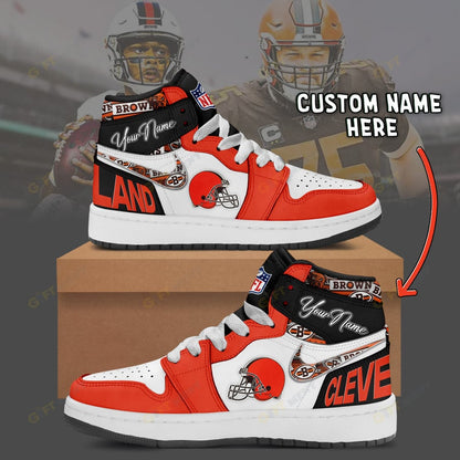 [SPECIAL OFFER] NEW CUSTOMIZED NFL29 CLB CLEVELAND BROWNS AIR JORDAN 1