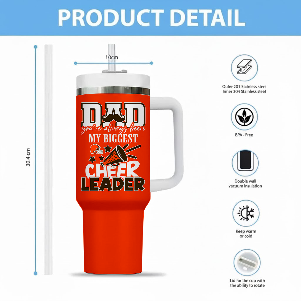 [SPECIAL OFFER] NEW CUSTOMIZED NFL29 CLB CLEVELAND BROWNS 40OZ TUMBLER
