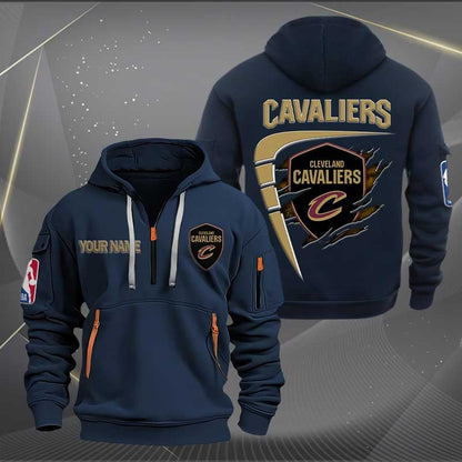 [HOT DEAL] NEW CUSTOMIZED NBA02 CC CLEVELAND CAVALIERS QUARTER ZIP HOODIE