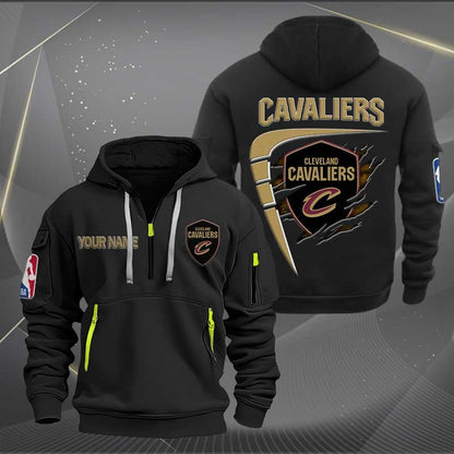 [HOT DEAL] NEW CUSTOMIZED NBA02 CC CLEVELAND CAVALIERS QUARTER ZIP HOODIE