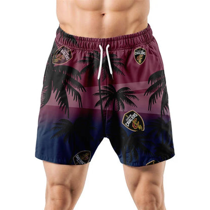 LIMITED EDITION - NEW CUSTOMIZED NBA02 CCA CLEVELAND CAVALIERS UNISEX HAWAIIAN SHIRT & SHORTS SET
