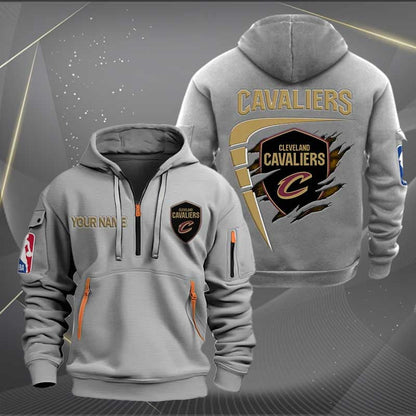 [HOT DEAL] NEW CUSTOMIZED NBA02 CC CLEVELAND CAVALIERS QUARTER ZIP HOODIE