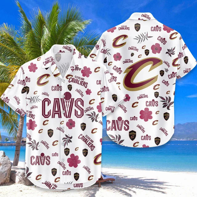 LIMITED EDITION - NEW CUSTOMIZED NBA02 CCA CLEVELAND CAVALIERS UNISEX HAWAIIAN SHIRT & SHORTS SET