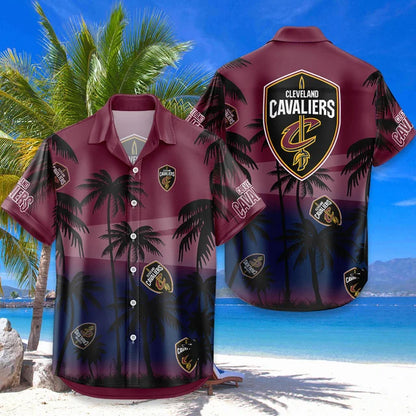 LIMITED EDITION - NEW CUSTOMIZED NBA02 CCA CLEVELAND CAVALIERS UNISEX HAWAIIAN SHIRT & SHORTS SET