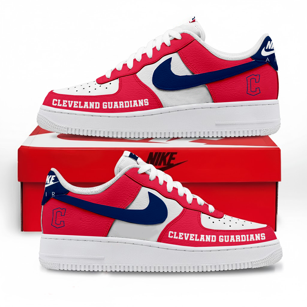 LIMITED EDITION - NEW CUSTOMIZED MLB13 CGS CLEVELAND GUARDIANS AF1 SNEAKERS