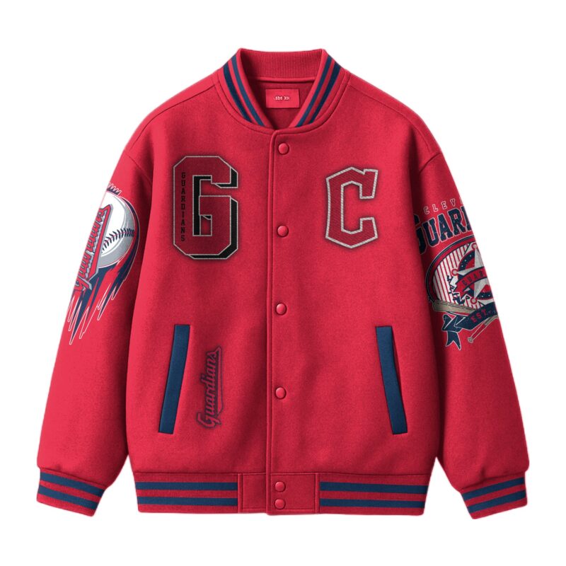 LIMITED EDITION - NEW CUSTOMIZED MLB13 CL GUARDIANS SATIN VARSITY & BASEBALL JACKET