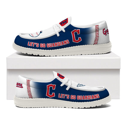 LIMITED EDITION - NEW CUSTOMIZED MLB13 CGS CLEVELAND GUARDIANS LOAFER SHOES
