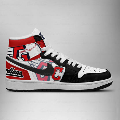 LIMITED EDITION - NEW CUSTOMIZED MLB13 CGS CLEVELAND GUARDIANS AIR JORDAN SNEAKERS