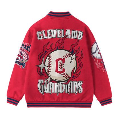 LIMITED EDITION - NEW CUSTOMIZED MLB13 CL GUARDIANS SATIN VARSITY & BASEBALL JACKET