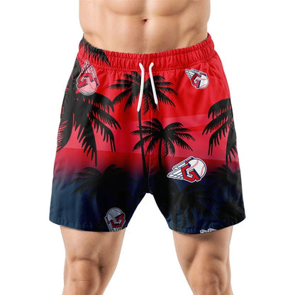 LIMITED EDITION - NEW CUSTOMIZED MLB13 CGS CLEVELAND GUARDIANS UNISEX HAWAIIAN SHIRT & SHORTS SET