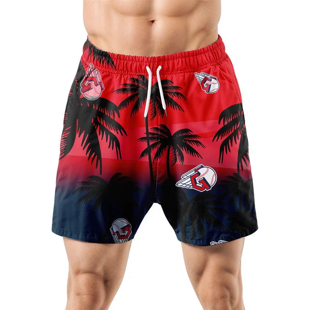 LIMITED EDITION - NEW CUSTOMIZED MLB13 CGS CLEVELAND GUARDIANS UNISEX HAWAIIAN SHIRT & SHORTS SET