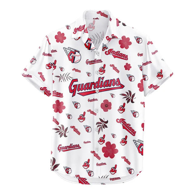 LIMITED EDITION - NEW CUSTOMIZED MLB13 CGS CLEVELAND GUARDIANS UNISEX HAWAIIAN SHIRT & SHORTS SET
