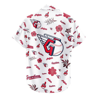 LIMITED EDITION - NEW CUSTOMIZED MLB13 CGS CLEVELAND GUARDIANS UNISEX HAWAIIAN SHIRT & SHORTS SET