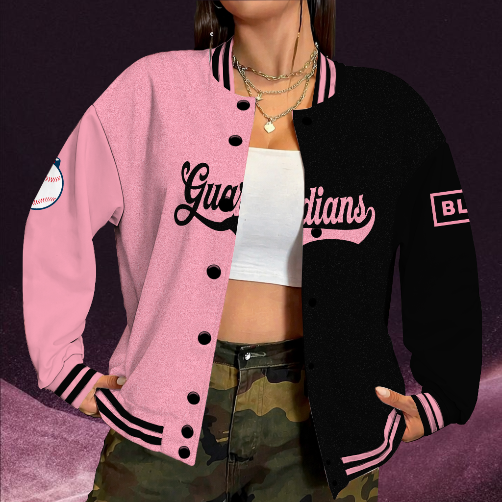 LIMITED EDITION - NEW CUSTOMIZED MLB13 CGS CLEVELAND GUARDIANS SATIN VARSITY & BASEBALL JACKET