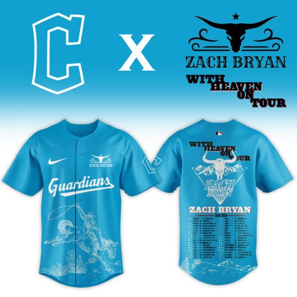 LIMITED EDITION - NEW CUSTOMIZED MLB13 CGS CLEVELAND GUARDIANS x ZACH BRYAN BASEBALL JERSEY & CAP