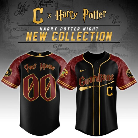 LIMITED EDITION - NEW CUSTOMIZED MLB13 CGS CLEVELAND GUARDIANS x HARRY POTTER BASEBALL JERSEY