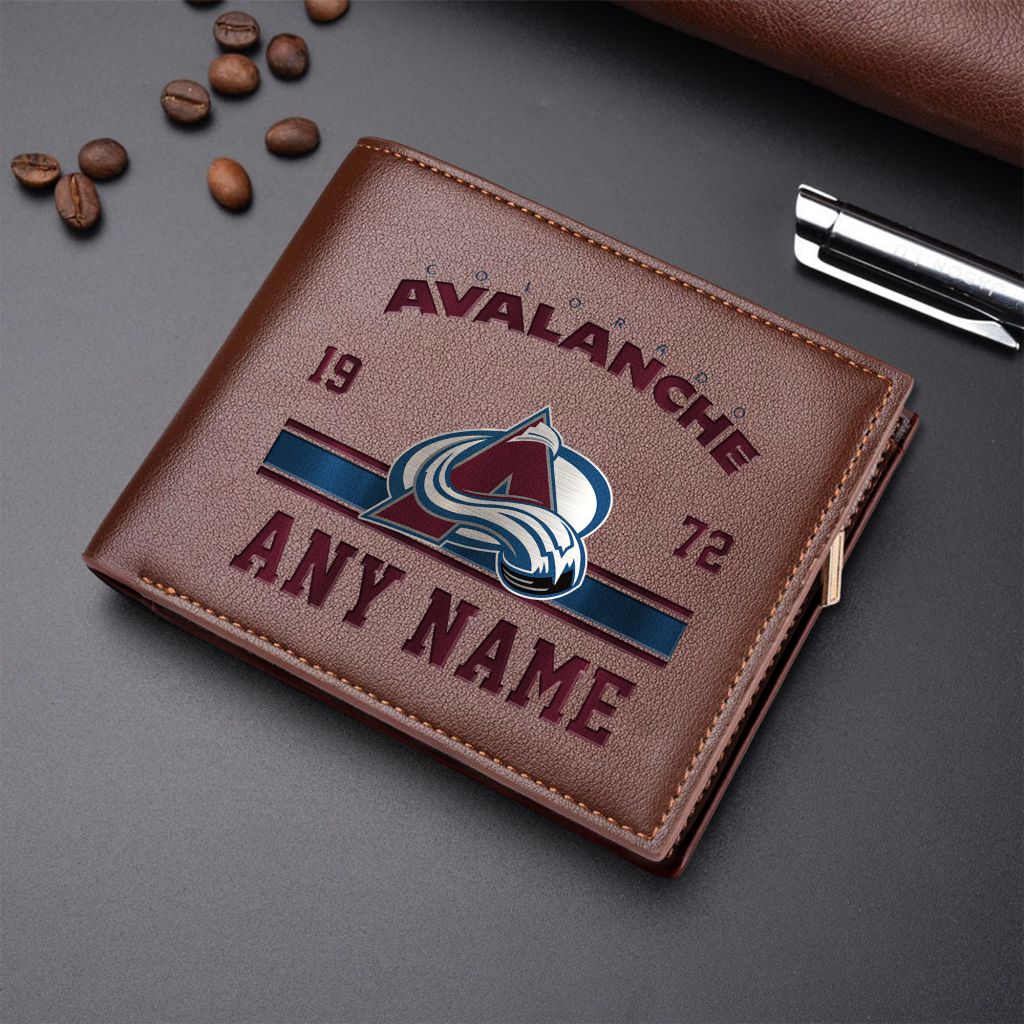 LIMITED EDITION - NEW CUSTOMIZED NHL05 CAL COLORADO AVALANCHE LEATHER WALLET