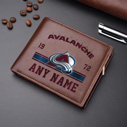LIMITED EDITION - NEW CUSTOMIZED NHL05 CAL COLORADO AVALANCHE LEATHER WALLET