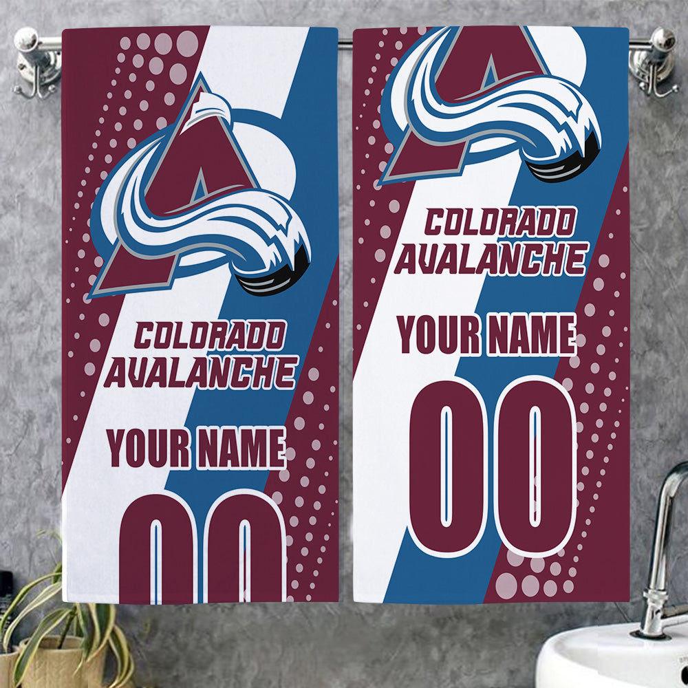 LIMITED EDITION - NEW CUSTOMIZED NHL05 CAL COLORADO AVALANCHE BEACH & BATH TOWEL