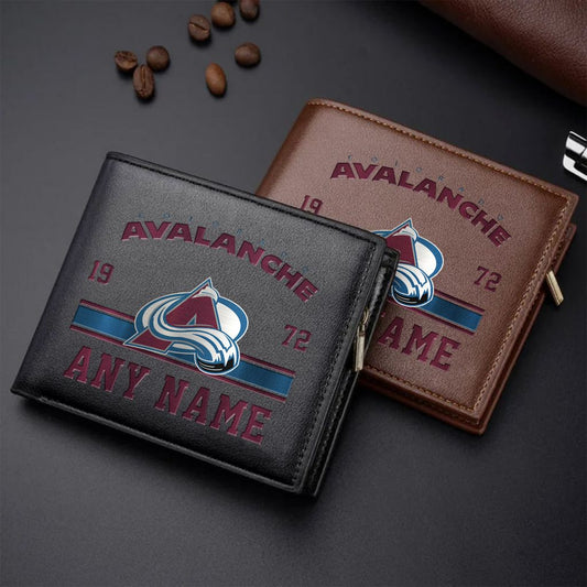 LIMITED EDITION - NEW CUSTOMIZED NHL05 CAL COLORADO AVALANCHE LEATHER WALLET