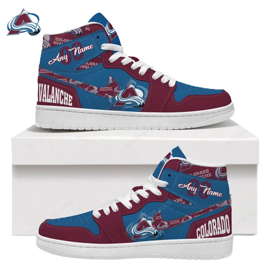 LIMITED EDITION - NEW CUSTOMIZED NHL05 CL AVALANCHE AIR JORDAN SNEAKERS
