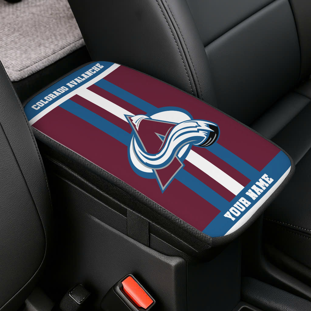 LIMITED EDITION - NEW CUSTOMIZED NHL05 CAL COLORADO AVALANCHE CAR ARMREST PAD COVER