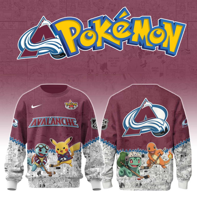 LIMITED EDITION - NEW CUSTOMIZED NHL05 CAL COLORADO AVALANCHE X POKÉMON T-SHIRT, SWEATSHIRT, HOODIE & ZIP HOODIE