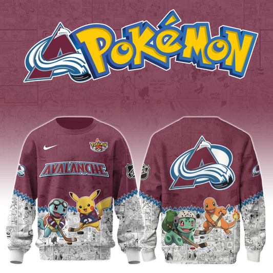 LIMITED EDITION - NEW CUSTOMIZED NHL05 CAL COLORADO AVALANCHE X POKÉMON T-SHIRT, SWEATSHIRT, HOODIE & ZIP HOODIE