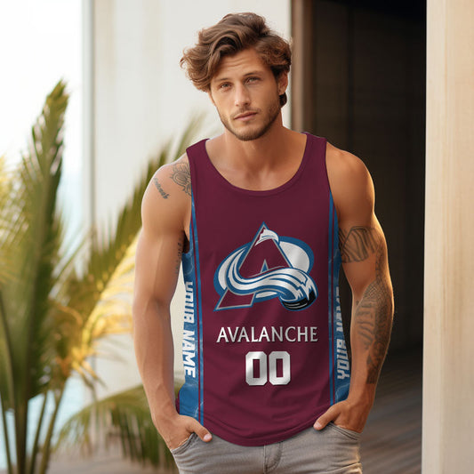 LIMITED EDITION - NEW CUSTOMIZED NHL05 CAL COLORADO AVALANCHE UNISEX TANK TOP