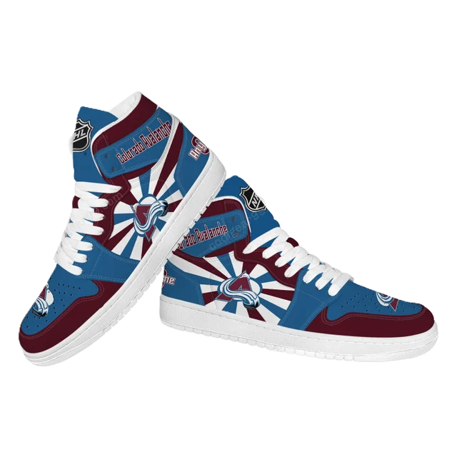 LIMITED EDITION - NEW CUSTOMIZED NHL05 CL AVALANCHE AIR JORDAN SNEAKERS