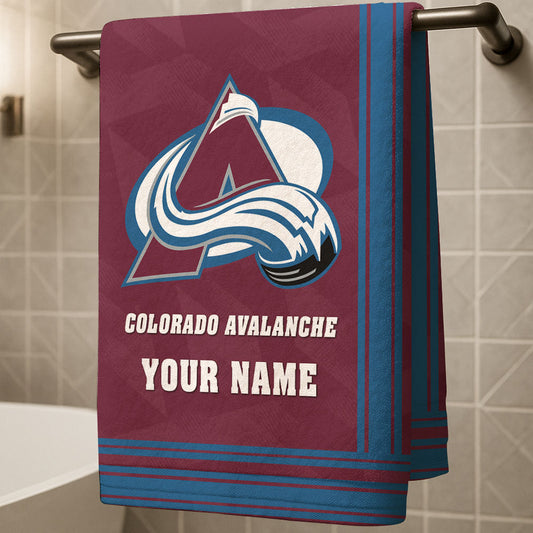 LIMITED EDITION - NEW CUSTOMIZED NHL05 CAL COLORADO AVALANCHE BEACH & BATH TOWEL