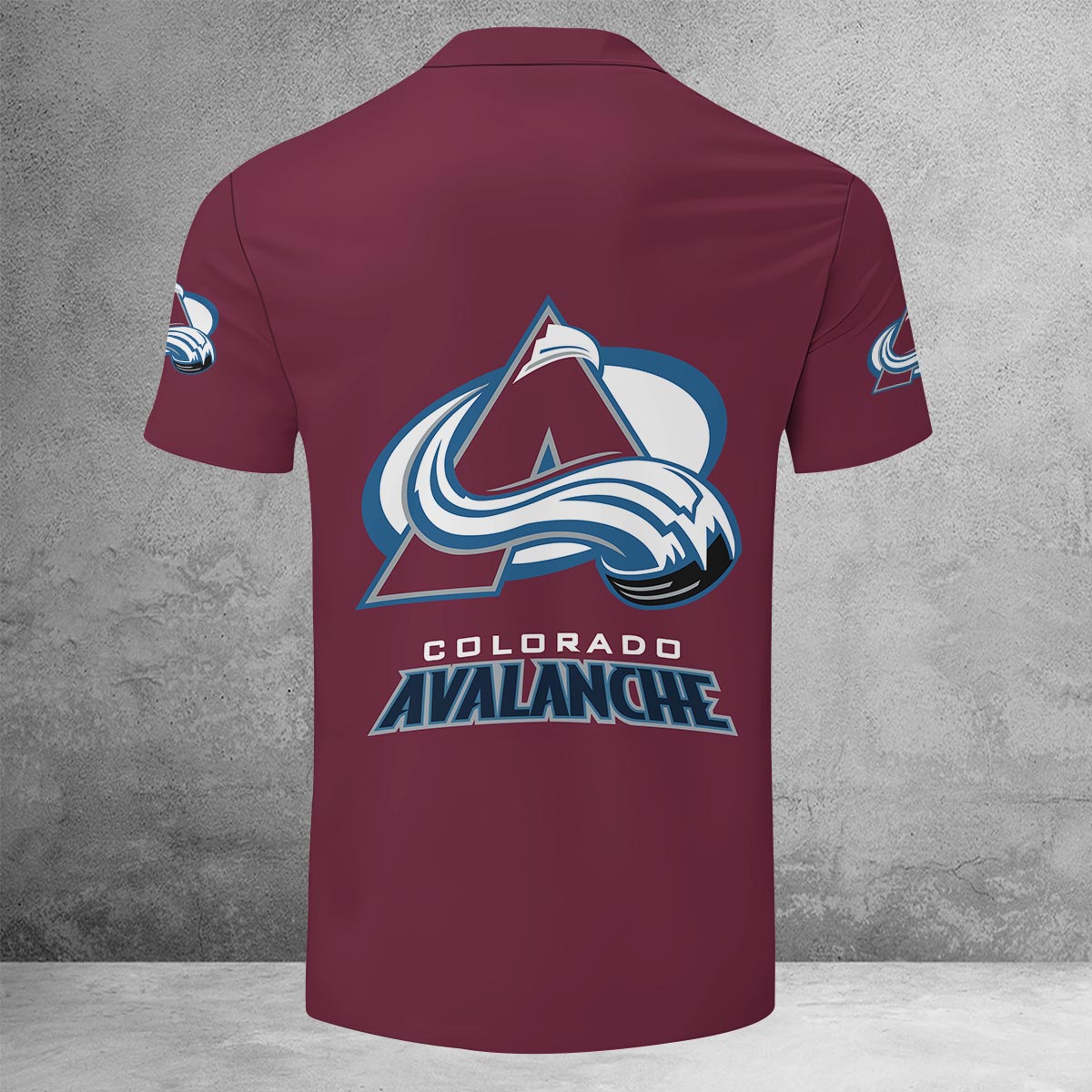 LIMITED EDITION - NEW CUSTOMIZED NHL05 CAL COLORADO AVALANCHE ZIP POLO SHIRT