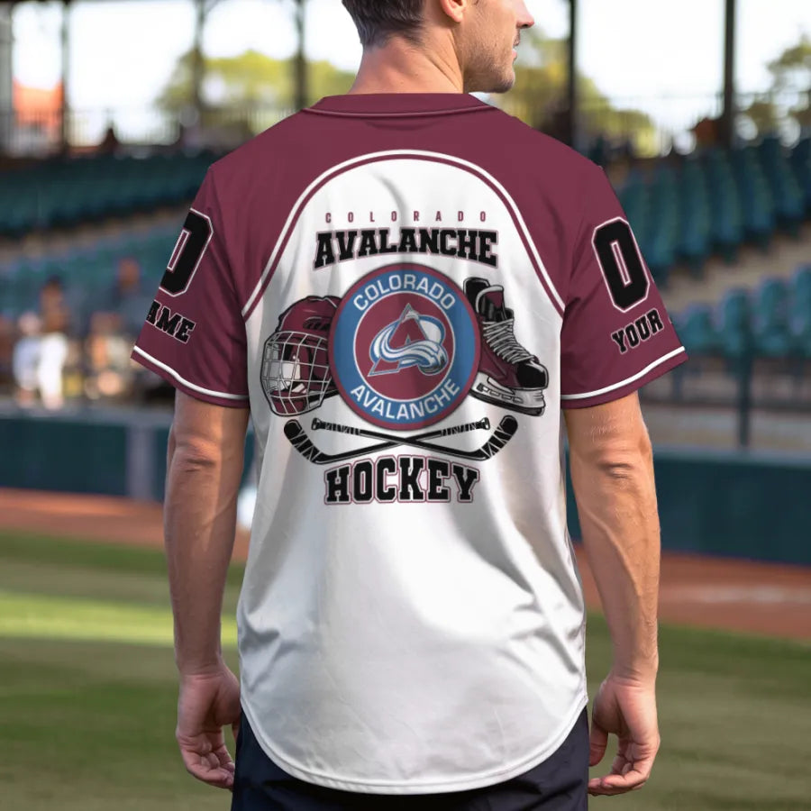 LIMITED EDITION - NEW CUSTOMIZED NHL05 CAL COLORADO AVALANCHE BASEBALL JERSEY
